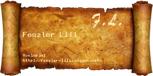 Feszler Lili névjegykártya